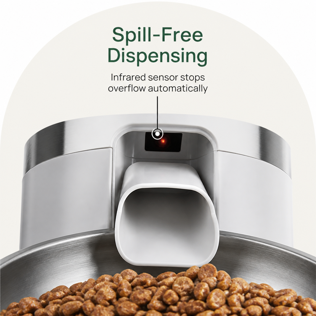 Ortekor Programmable Portion Control Automatic Pet Feeder (Removable Stainless Steel Bowl)
