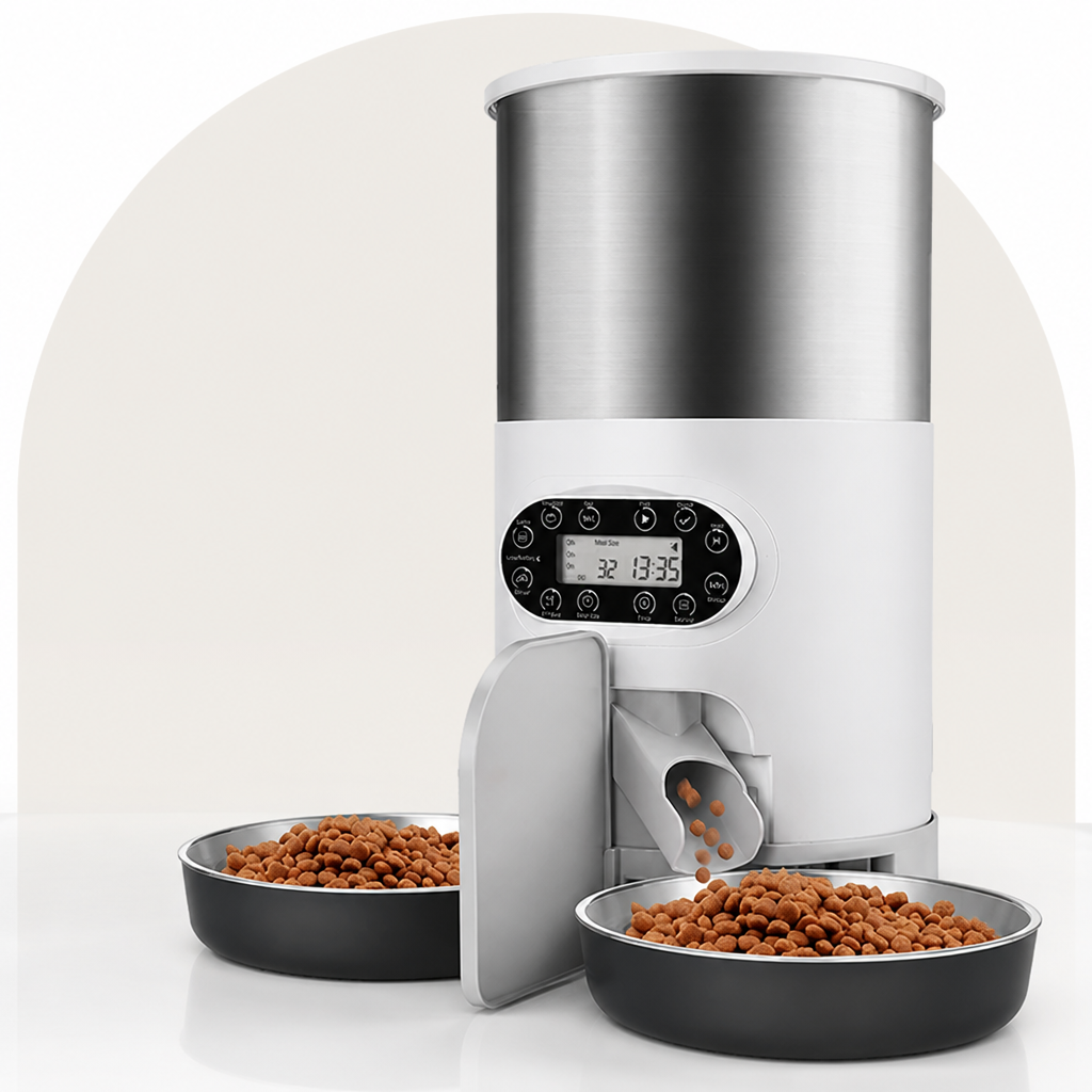 Ortekor Programmable Portion Control & Infrared Anti-Overflow Pet Feeder