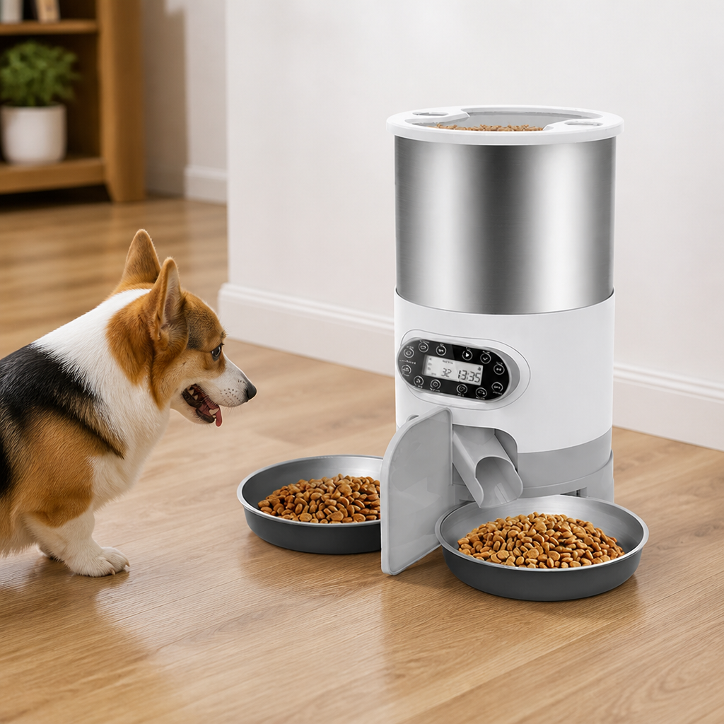 Ortekor Programmable Portion Control & Infrared Anti-Overflow Pet Feeder
