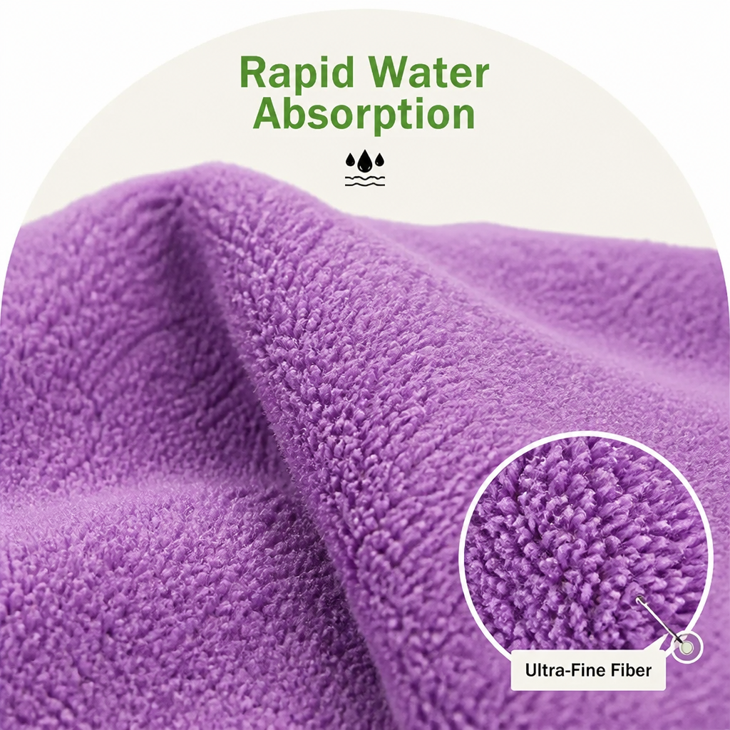 Serviette pour animaux Ortekor en fibre ultra-fine à séchage rapide et ultra-absorbante (lavable en machine)