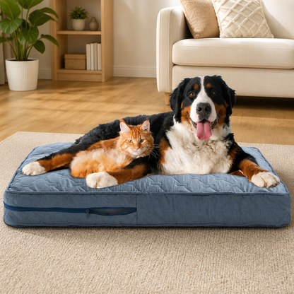 Ortekor Quilted Brushed Waterproof & Anti-Slip Dog Bed Cover