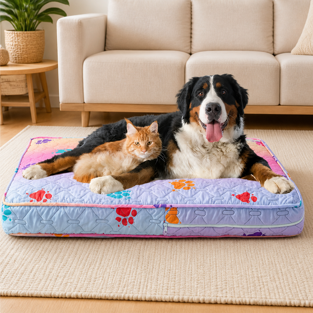 Ortekor Quilted Brushed Waterproof & Anti-Slip Dog Bed Cover