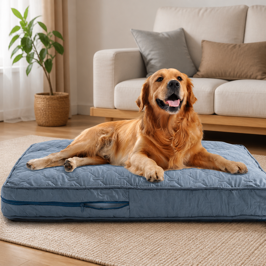 Ortekor Quilted Brushed Waterproof & Anti-Slip Dog Bed Cover
