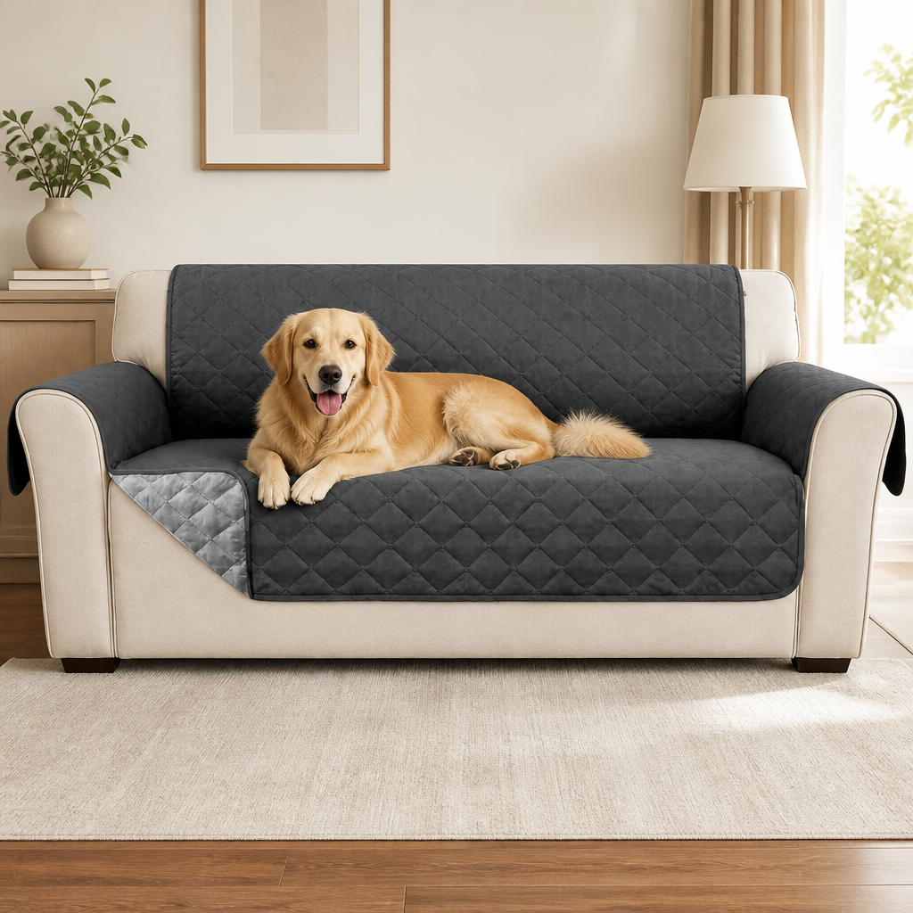 Ortekor Quilted Stretch & Machine-Washable Sofa Cover (1/2/3-Seater)
