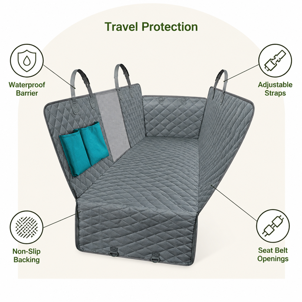 Ortekor Quilted Waterproof & Non-Slip Car Seat Cover