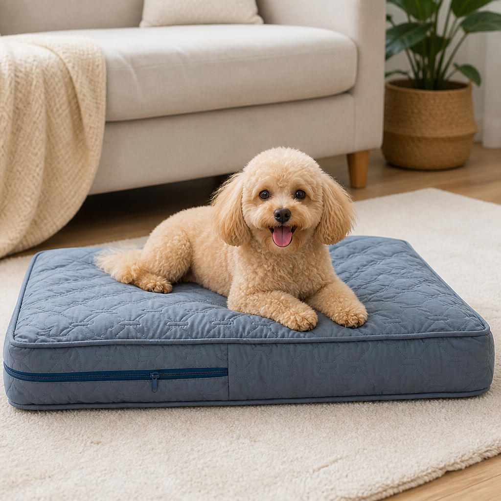 Ortekor Quilted Waterproof Washable Dog Bed Cover (Removable)