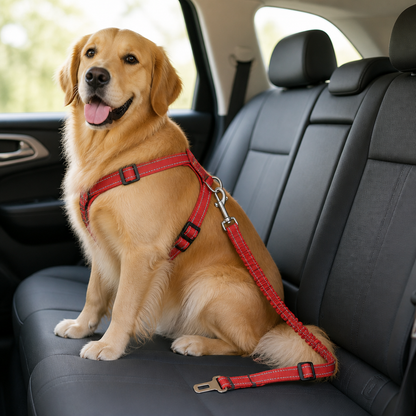 Ortekor Reflective & Adjustable Car Seat Leash (Quick-Release)
