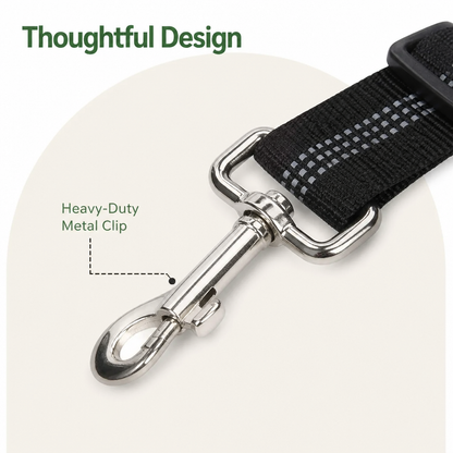 Ortekor Reflective & Adjustable Nylon Car Seat Belt (2-in-1)