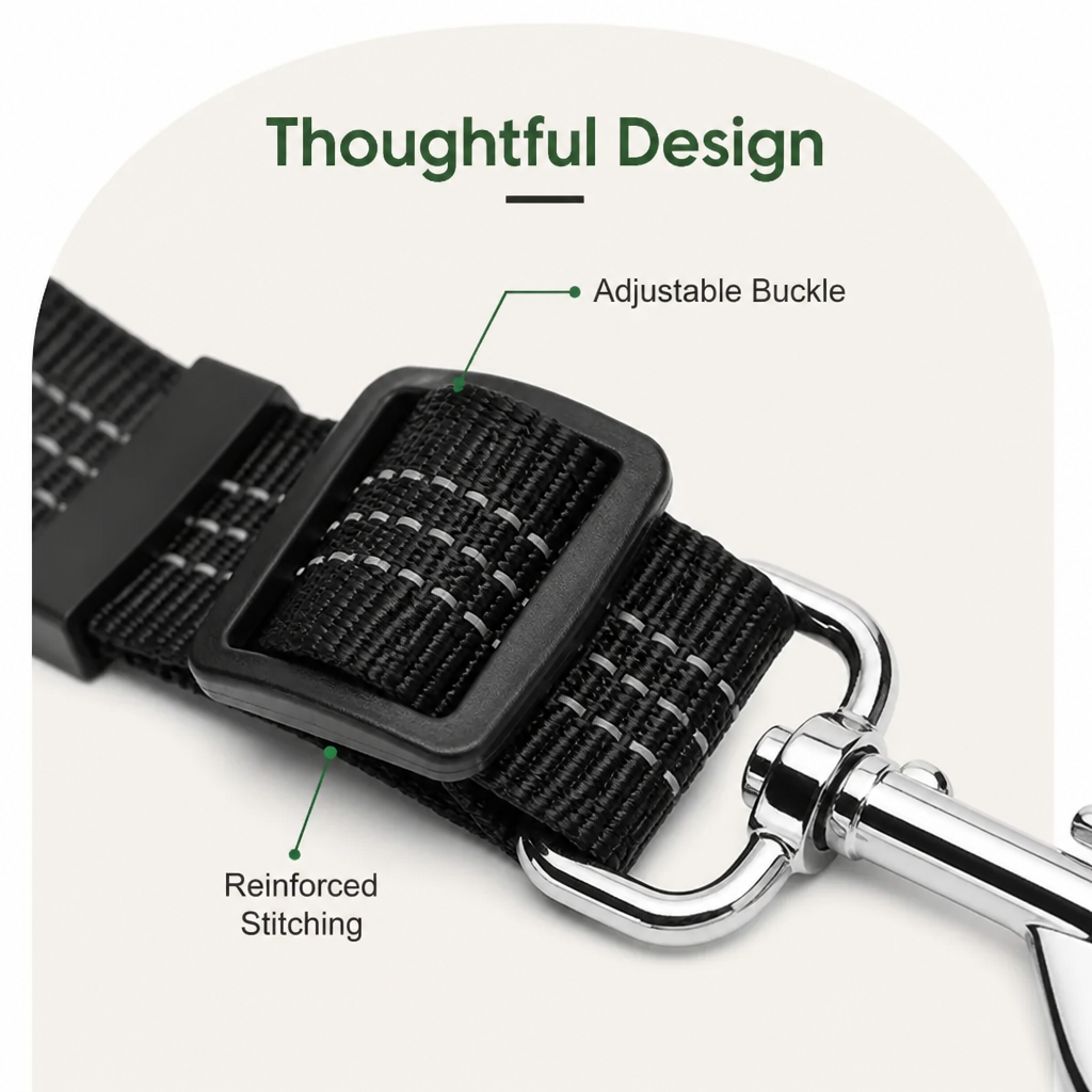 Ortekor Reflective Elastic Shock-Absorbing Car Seat Tether