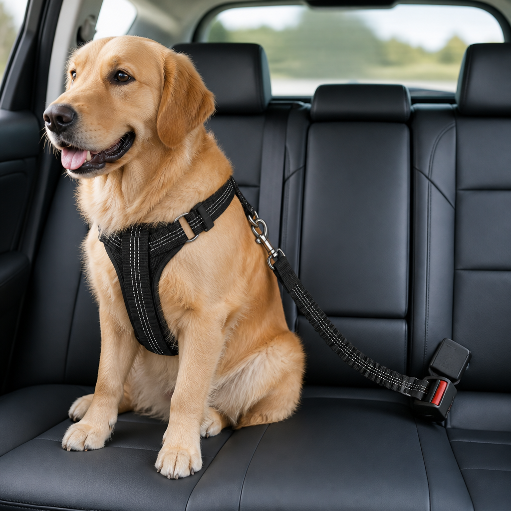 Ortekor Reflective Elastic Shock-Absorbing Car Seat Tether