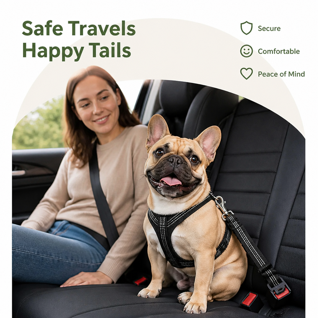 Ortekor Retractable Heavy-Duty Nylon Dog Seat Belt
