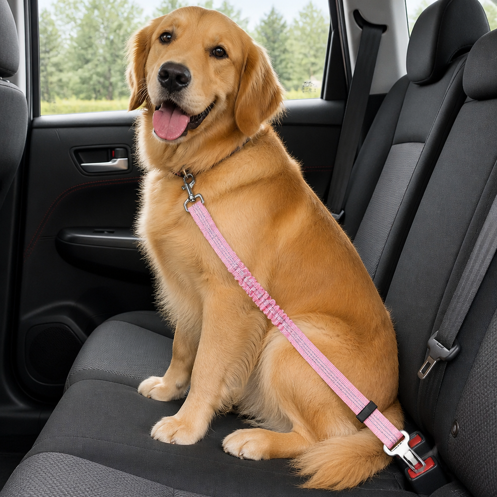 Ortekor Retractable Heavy-Duty Nylon Dog Seat Belt