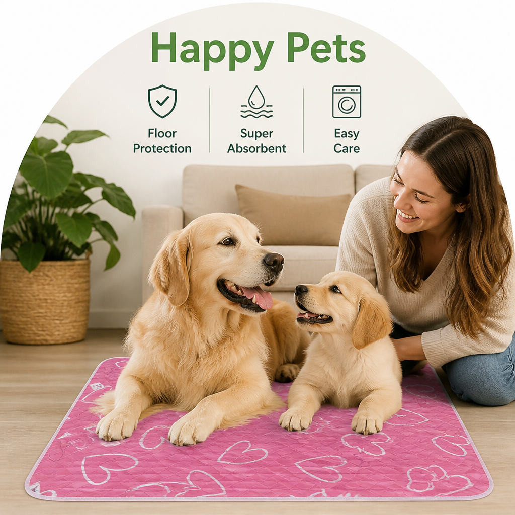 Ortekor Reusable Machine-Washable Non-Slip Pet Pee Pad