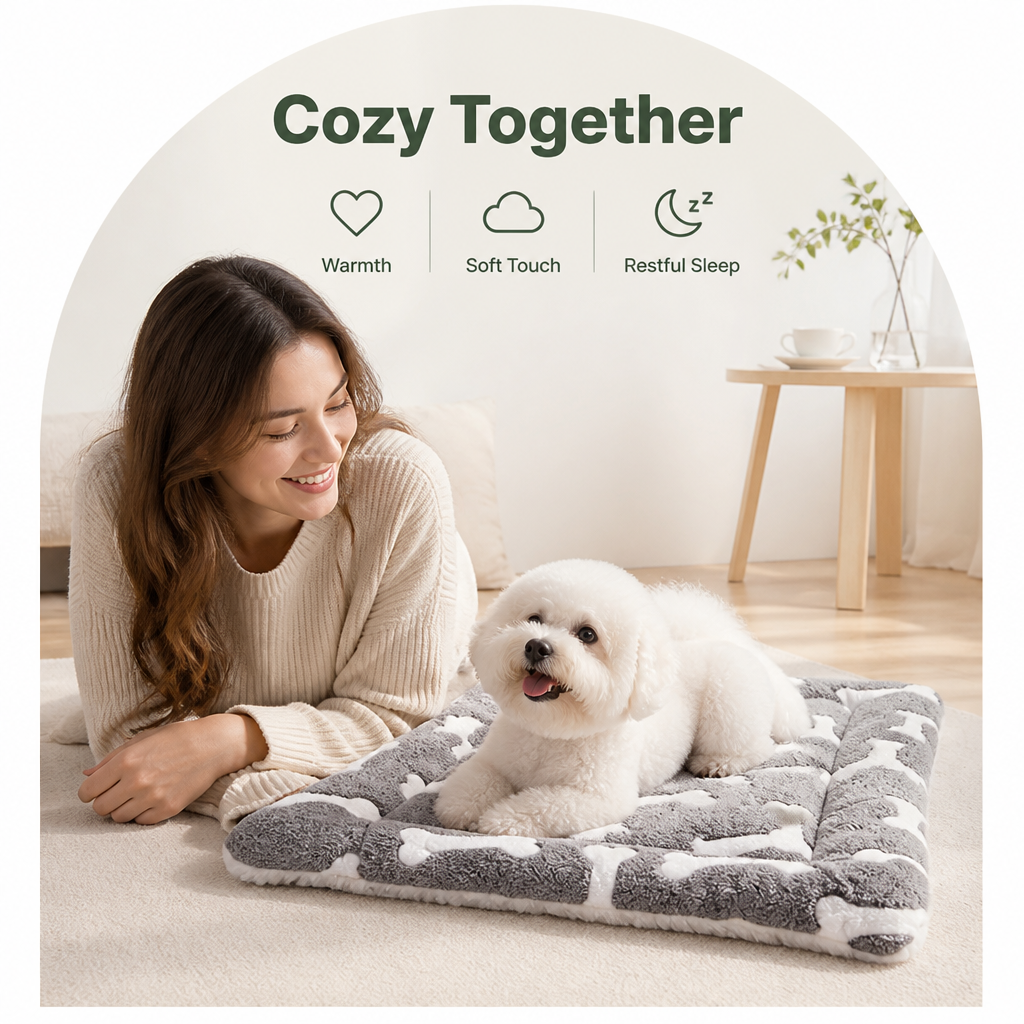 Ortekor Reversible Short Plush Pet Mat