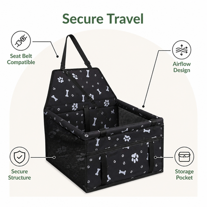 Ortekor Seat-Belt Compatible Portable & Breathable Car Booster Seat