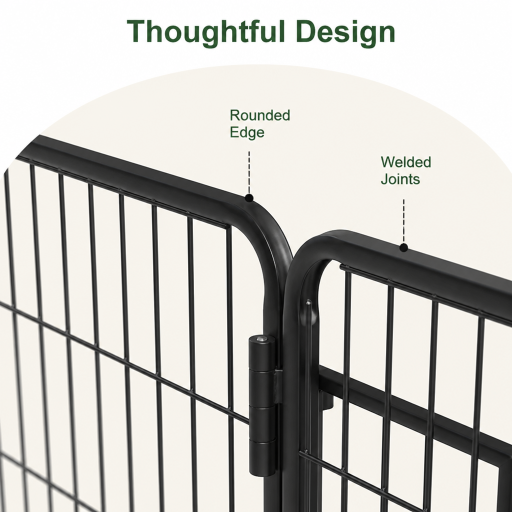 Ortekor Secure Foldable Stainless Steel Pet Playpen