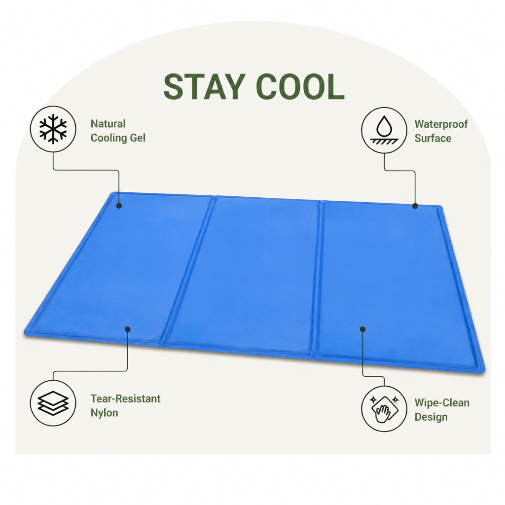 Ortekor Self-Cooling Sponge Gel & Waterproof Nylon Pet Mat