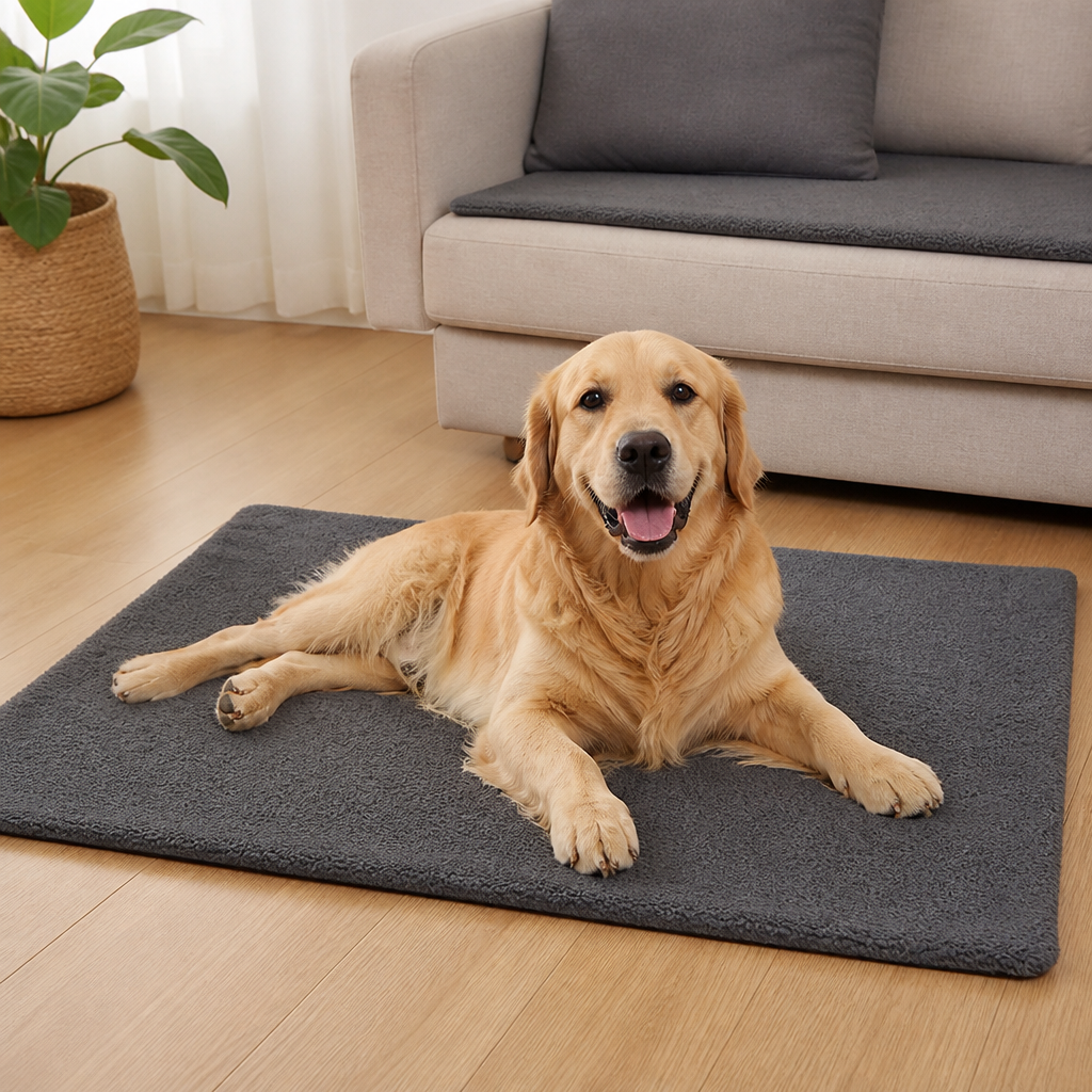 Ortekor Self-Heating Heat-Reflective Lambswool Pet Mat (Removable Cover)