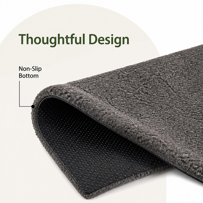 Ortekor Self-Heating Lambswool Non-Slip Pet Mat (Removable Cover)