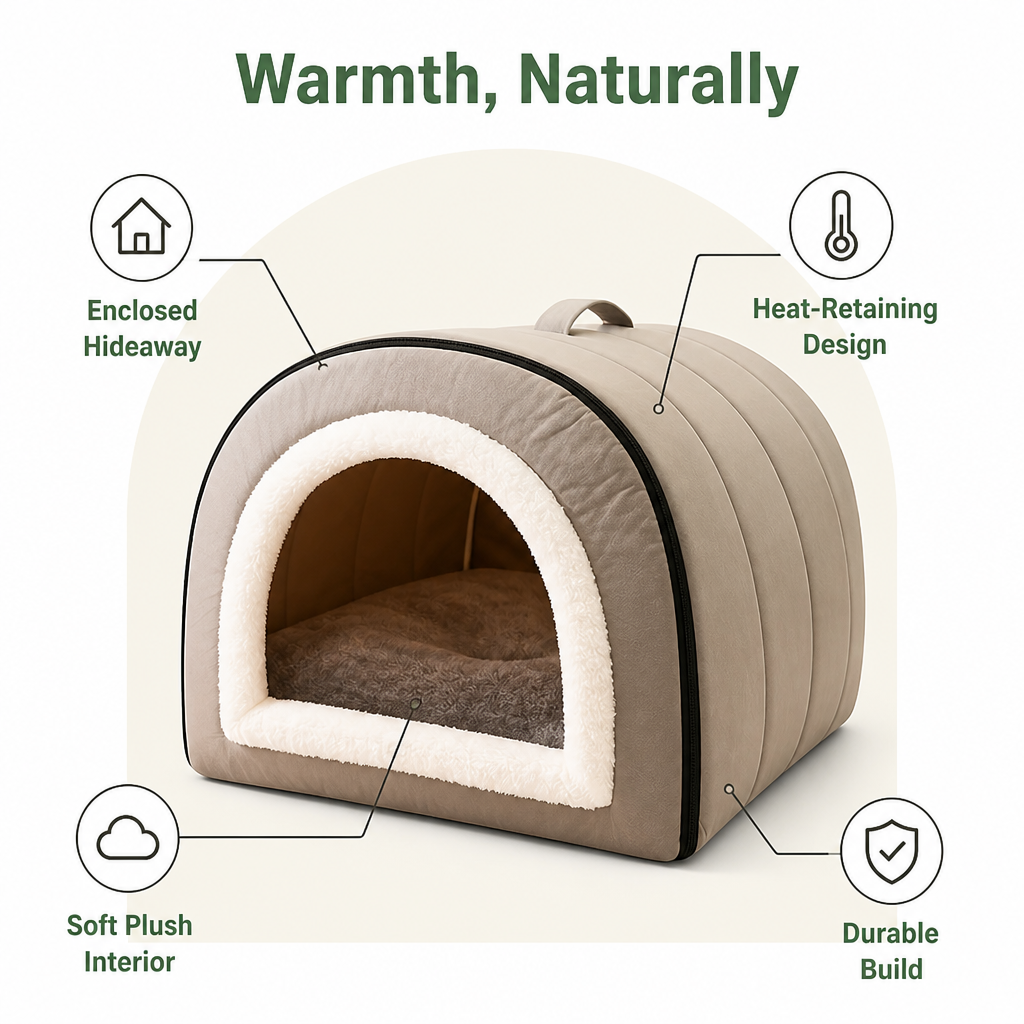 Ortekor Self-Warming Cozy Pet Cave Bed