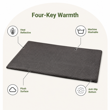 Ortekor Self-Warming Lambswool Non-Slip Pet Mat