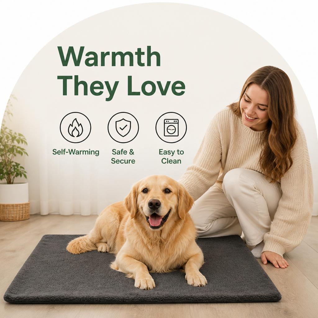 Ortekor Self-Warming Lambswool Non-Slip Pet Mat