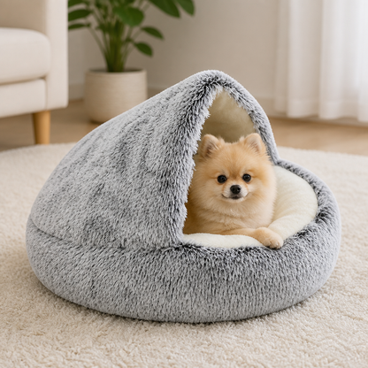 Ortekor Self-Warming Plush & Convertible Round Nest Bed (40cm)
