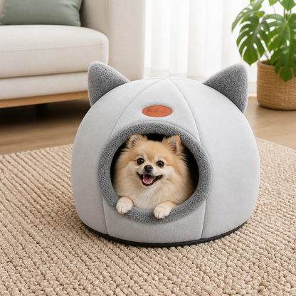 Ortekor Semi-Closed Non-Slip Cat Bed (Removable Cushion)