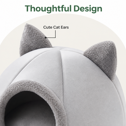 Ortekor Semi-Closed Non-Slip Cat Bed (Removable Cushion)