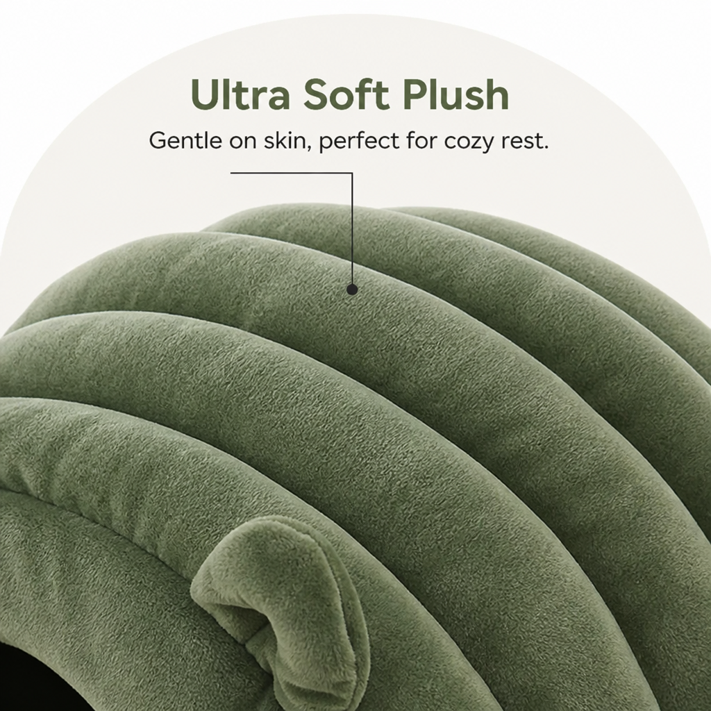 Ortekor Semi-Closed Sherpa Plush Pet Nest