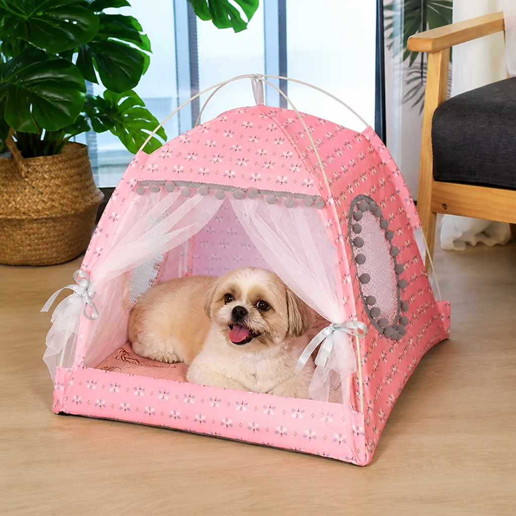 Ortekor Semi-Enclosed Breathable Mesh & Non-Slip Pet Tent