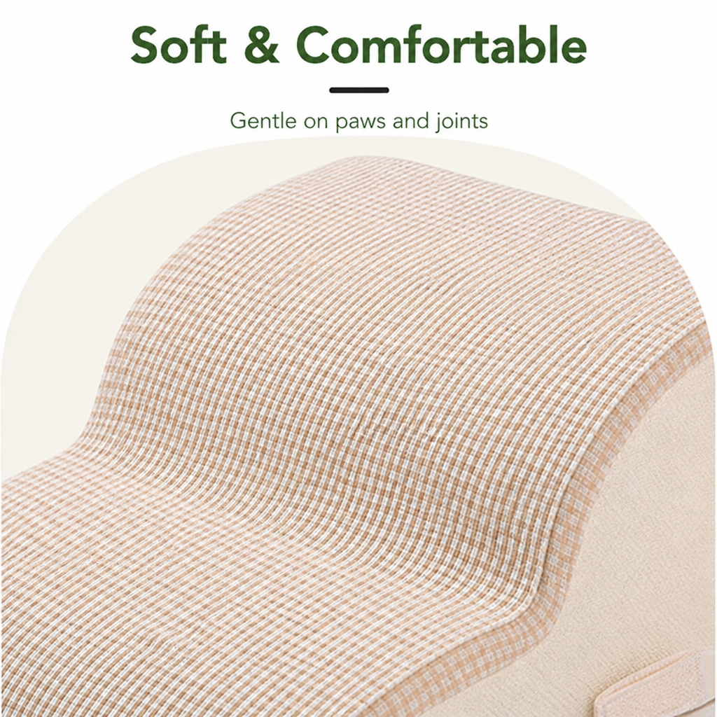 Ortekor Senior-Friendly Soft Foam 3-Step Pet Stairs