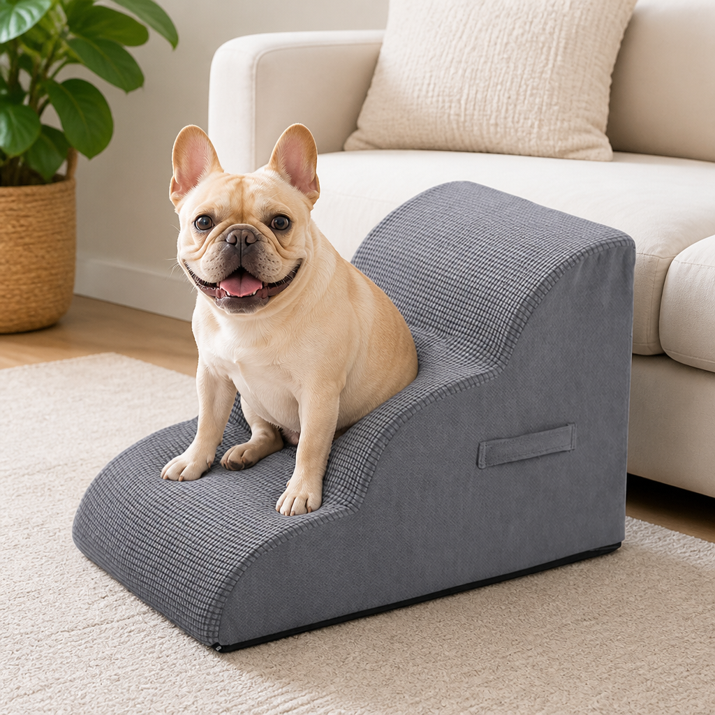 Ortekor Senior-Friendly Soft Foam 3-Step Pet Stairs