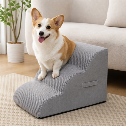 Ortekor Senior-Friendly Soft Foam 3-Step Pet Stairs