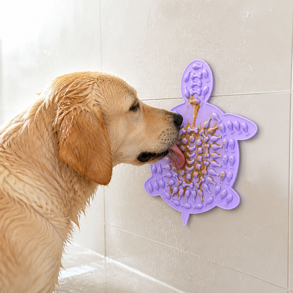 Ortekor Silicone Slow-Feeding Lick Mat (Suction-Cup Base)