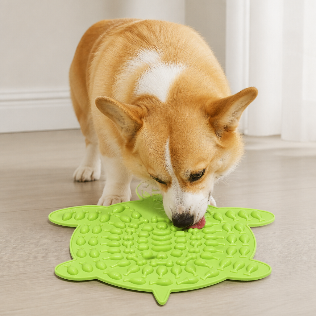 Ortekor Silicone Slow-Feeding Lick Mat (Suction-Cup Base)