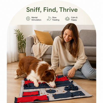 Ortekor Slow-Feed & Scent-Training Dog Snuffle Mat (Washable)