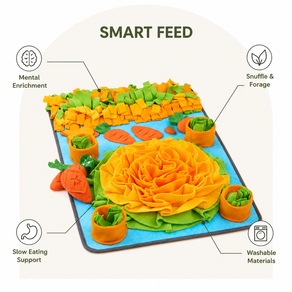 Ortekor Slow-Feeder & Washable Snuffle Mat