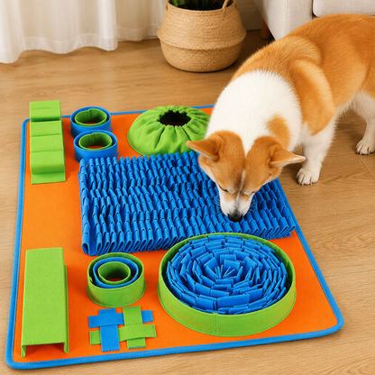 Ortekor Slow-Feeder & Washable Snuffle Mat
