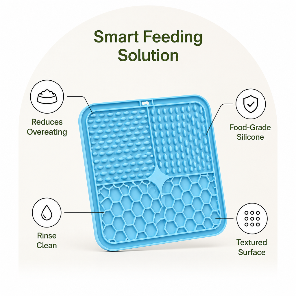 Ortekor Slow-Feeding Food-Grade Silicone Lick Mat