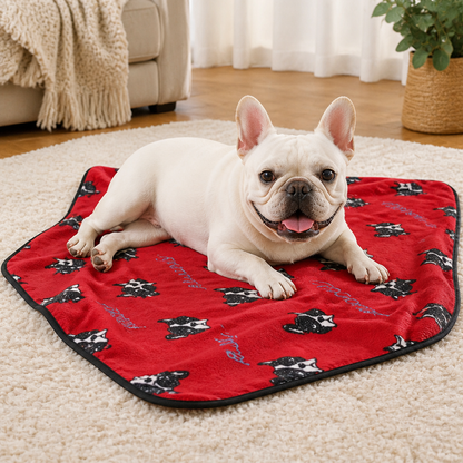 Couverture pour animaux lavable en polaire douce Ortekor (motifs bouledogue et bull terrier)