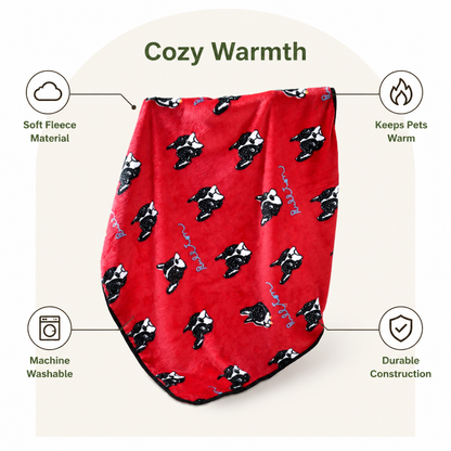 Couverture pour animaux lavable en polaire douce Ortekor (motifs bouledogue et bull terrier)