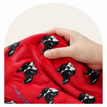 Couverture pour animaux lavable en polaire douce Ortekor (motifs bouledogue et bull terrier)