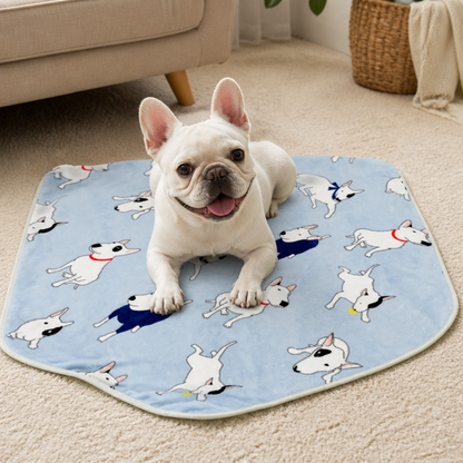 Couverture pour animaux lavable en polaire douce Ortekor (motifs bouledogue et bull terrier)
