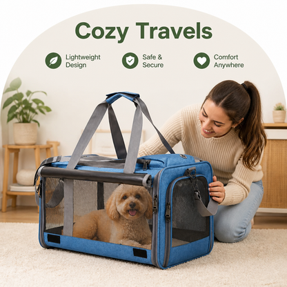 Ortekor Soft-Sided Spacious Travel Carrier