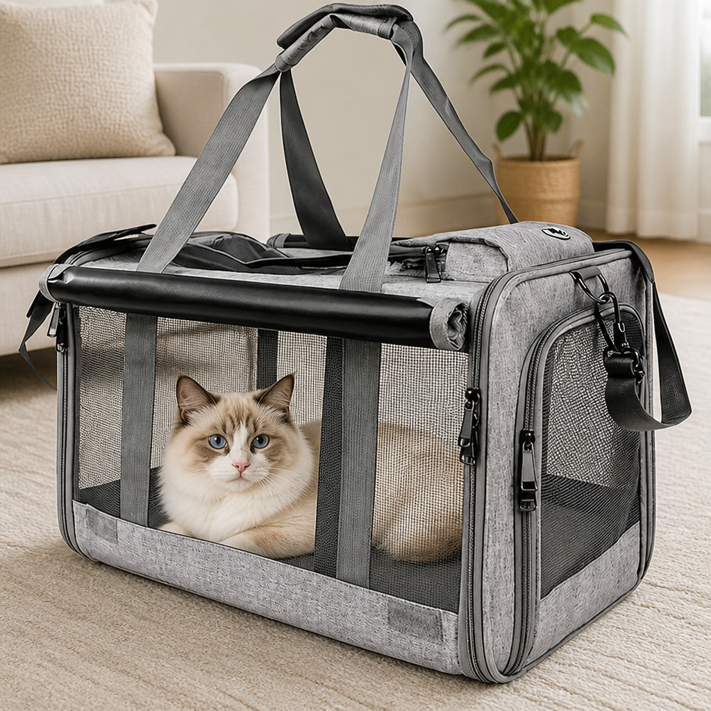 Ortekor Soft-Sided Spacious Travel Carrier