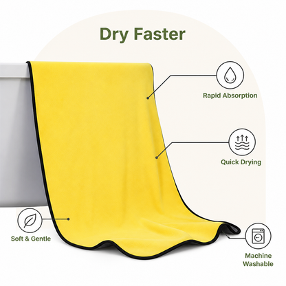 Ortekor Super-Absorbent Microfiber Quick-Dry & Machine Washable Dog Bath Towel