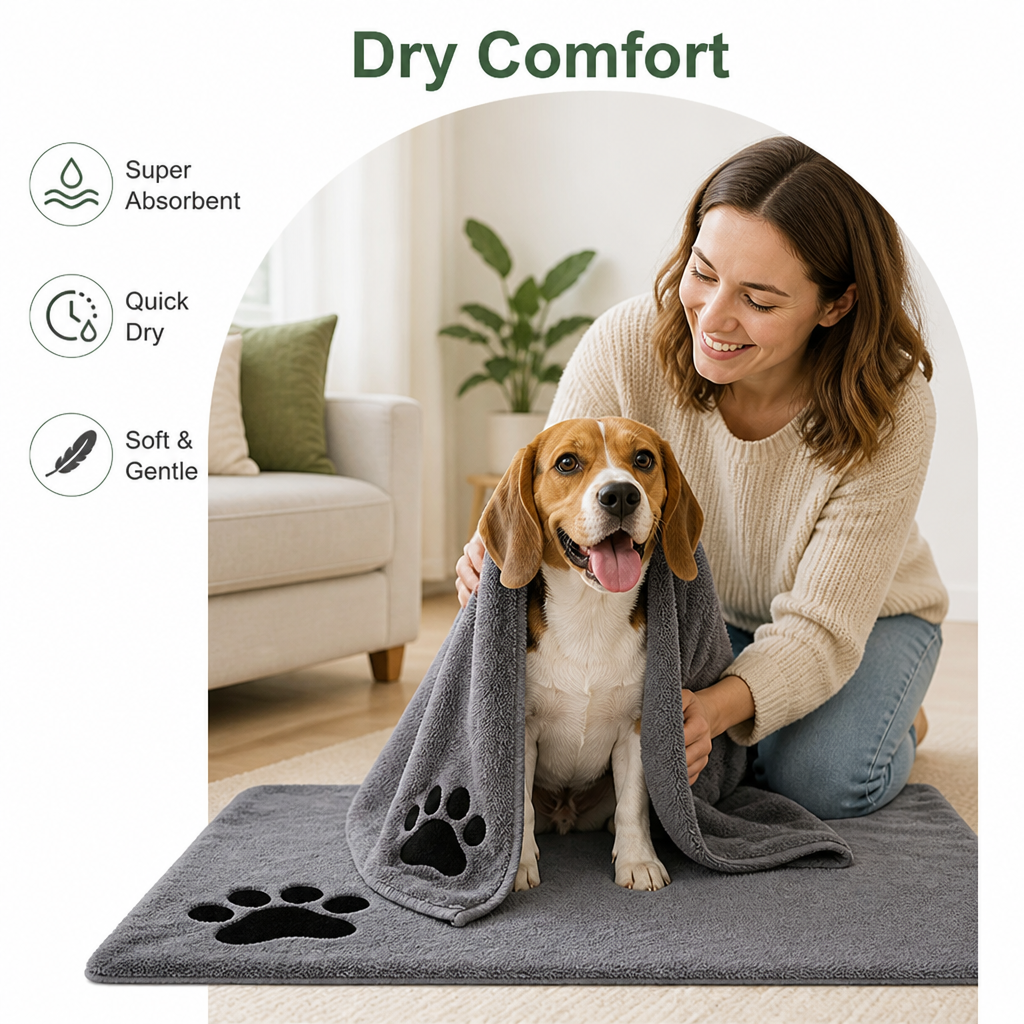 Ortekor Super Absorbent Quick-Dry Microfiber Pet Towel