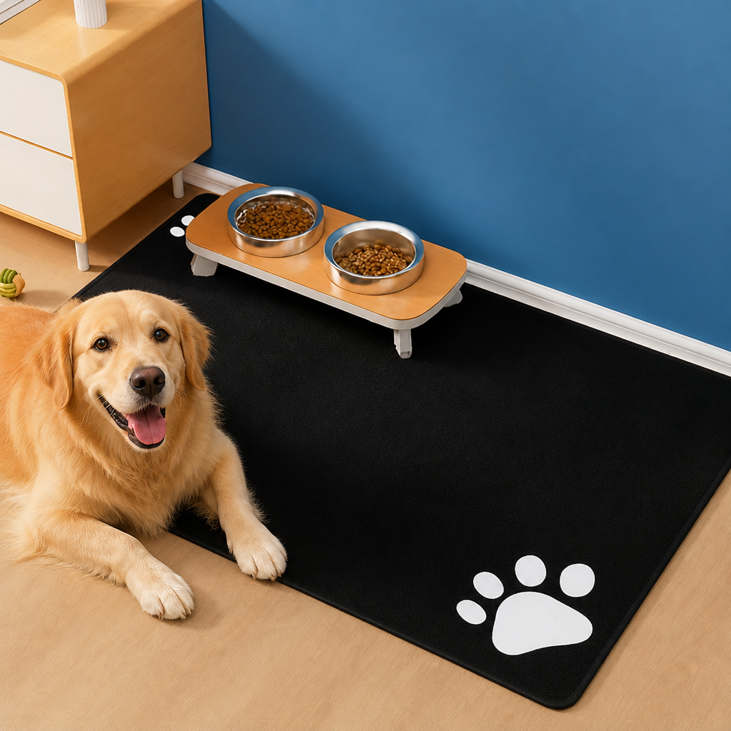 Ortekor Super-Absorbent Quick-Dry & Non-Slip Dog Bowl Mat