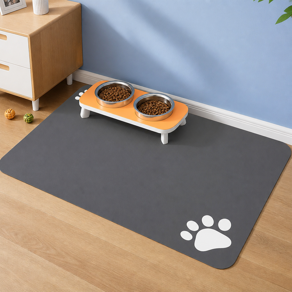 Ortekor Super-Absorbent Quick-Dry & Non-Slip Dog Bowl Mat